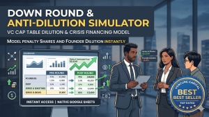 Down Round & Anti-Dilution Simulator — VC Cap Table Google Sheet