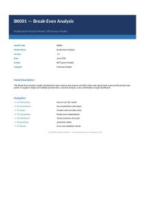 Break-Even Analysis Excel Model | 5 Products | Dashboard | Sensitivity Analysis
