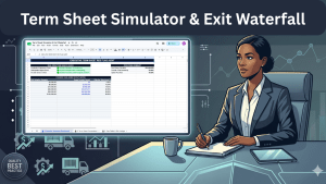 Term Sheet Simulator & Exit Waterfall — Founder Dilution Google Sheet