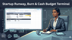 Startup Runway Calculator & Cash Budget Terminal — Venture Google Sheet