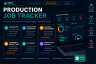 Production Job Tracker Excel Template | Production Planning Dashboard | Work Order Management | Manufacturing KPI Report