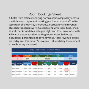 Hotel Management Tracker Excel