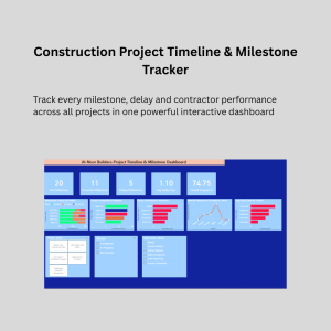 Construction Project Timeline & Milestone Tracker | Power BI Dashboard | Delay & Progress Analysis