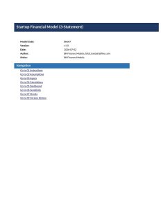 Startup Financial Model — 3-Statement Excel with Runway & Burn Rate