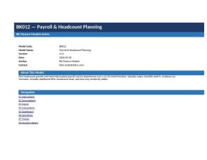 Payroll & Headcount Planning — Excel Model for Hiring & Cost Forecasts