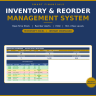 Inventory Management Excel Template | Stock Control Spreadsheet with Reorder Alerts, EOQ, Min Max Levels