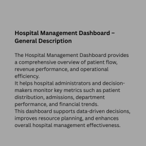 Hospital Management Dashboard | Patient, Revenue & KPI Analytics Excel Template