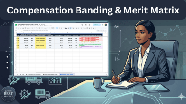 Compensation Banding & Merit Matrix — 9-Box Compa-Ratio Spreadsheet