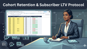Cohort Retention & Subscriber LTV Protocol — SaaS Heatmap Spreadsheet