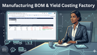 Manufacturing BOM & Yield Costing Factory — True COGS Calculator
