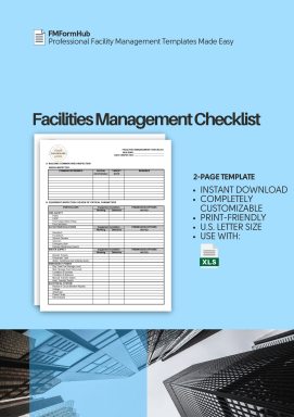 Facilities Management Checklist (Facilities Inspection Checklist, Building Operations Checklist)
