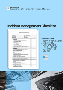 Incident Management Checklist