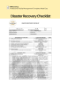 Disaster Recovery Checklist (Crisis Recovery Checklist, Disaster Preparedness Checklist, Contingency Planning Checklist)