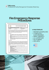 Fire Emergency Response Procedures (Fire Emergency Response Plan, Fire Evacuation Procedures)