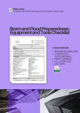 Storm and Flood Preparedness – Equipment and Tools Checklist (Emergency Tools for Storms and Floods)
