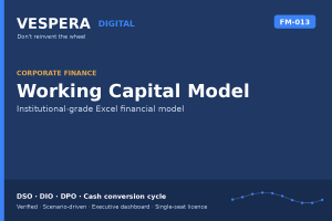 Working Capital & Cash Conversion Model - DSO, DIO, DPO & CCC (Excel)