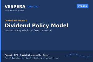 Dividend Policy Model - Payout, DPS, Sustainable Growth & Cover (Excel)