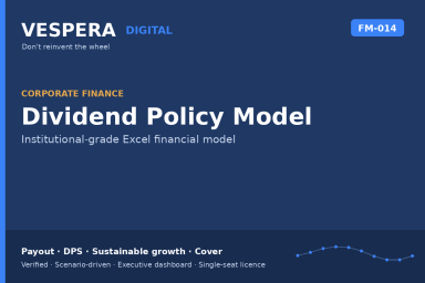 Dividend Policy Model - Payout, DPS, Sustainable Growth & Cover (Excel)