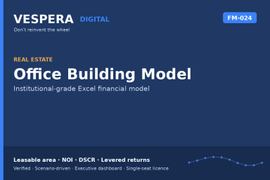 Office Building Model - Leasable Area, Rent, NOI, DSCR & Returns (Excel)