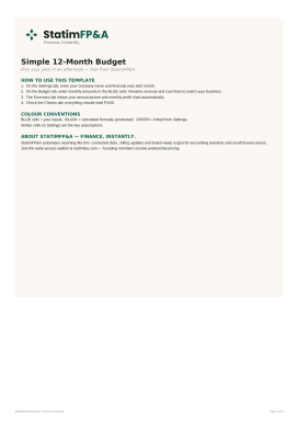 Simple 12-Month Budget (FREE)