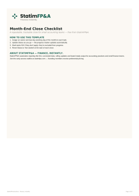 Month-End Close Checklist (FREE)