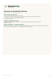 Scenario & Sensitivity Planner