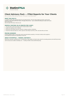 Client Advisory Pack