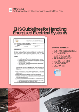 Guidelines for Handling Energized Electrical Systems (Energized Electrical Systems Safety, Electrical Hazard Safety)