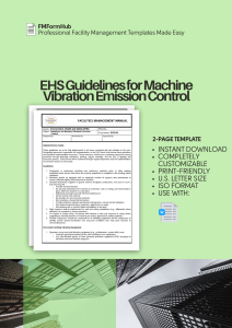 Guidelines for Machine Vibration Emission Control (Machine Vibration Control, Vibration Emission Standards)