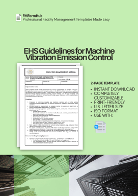 Guidelines for Machine Vibration Emission Control (Machine Vibration Control, Vibration Emission Standards)