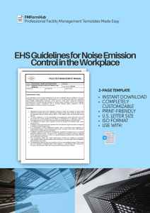 Guidelines for Noise Emission Control in the Workplace (Noise Emission Control, Workplace Noise Safety)