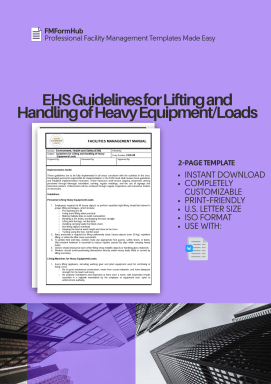 Guidelines for Lifting & Handling of Heavy Equipment/Loads (Safe Lifting Practices, Workplace Safety Lifting Standards)