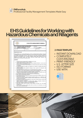 Guidelines for Working with Hazardous Chemicals and Reagents (Hazardous Chemicals Safety, Reagent Handling Procedures)