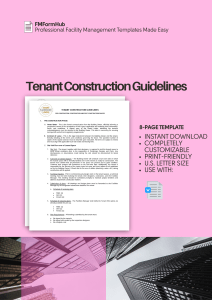 TENANT CONSTRUCTION GUIDELINES (Retail Tenant Build-Out Requirement, Commercial Lease Construction Rules)
