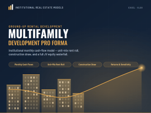 Multifamily Merchant Build & Development Model (4-Tier LP/GP Waterfall & Construction Draw)