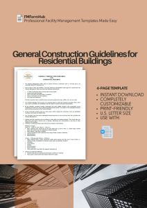 General Construction Guidelines for Residential Buildings (Unit Renovation and Construction Procedures)