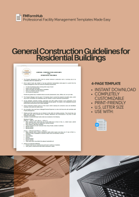 General Construction Guidelines for Residential Buildings (Unit Renovation and Construction Procedures)