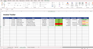 Automated Invoice Tracker With Invoice Template For Excel and Google Sheets