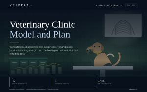 Veterinary Clinic Financial Model - Visits, Utilisation & Revenue per Provider (Excel)