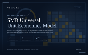 Small Business Unit Economics Model - Contribution Margin & Break-Even (Excel)