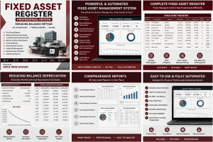 Fixed Asset Register in Excel | Reducing Balance Depreciation | IAS 16 Compliant | Formula-Driven | Professional Edition