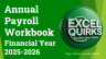 Annual Payroll Workbook Financial Year 2025-2026