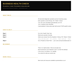 ⁠Business Health Check — 30-Question Diagnostic & 14-Day Action Plan⁠