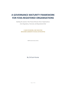 A Governance Maturity Framework for FCRA-Registered Organisations