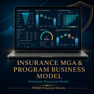 Insurance MGA & Program Business Financial Model – Premium Underwriting, Reinsurance, IBNR and Captive Economics Suite