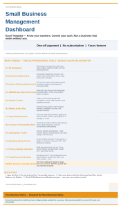 Small Business Management Dashboard (UK Edition) — 12-in-1 Financial & Operational Excel System