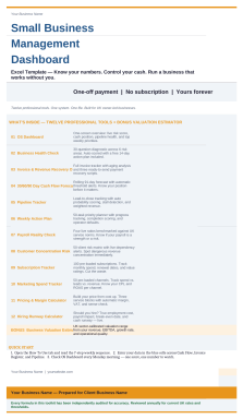 Small Business Management Dashboard (UK Edition) — 12-in-1 Financial & Operational Excel System