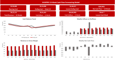 EasePro: 13 Week Cashflow Template
