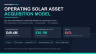 Operating Solar Asset Acquisition Model | P50 Recalibration & Tax-Equity Flip Underwriting