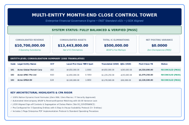 Multi-Entity Month-End Close Control Tower (Enterprise Edition)